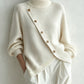Diagonal Button Roll Neck