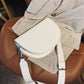 Crescent Bag Faux Leather with Zip and Removable Strap