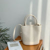 Tote Bag Canvas Faux Leather with Adjustable Crossbody Strap