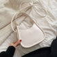 Top Handle Bag Faux Leather with Snap Clasp and Long Strap