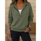 Lapel Collar Half-Zip Sweatshirt