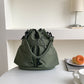 Bucket Bag Nylon with Drawstring, Top Handles and Strap