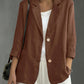 Blazer Linen Classic with Notched Lapel and Patch Pockets