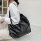 Tote Bag Faux Leather with Zip, Key Hook and Top Handles