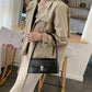 Shoulder Bag Faux Leather with Gold-Tone Hardware