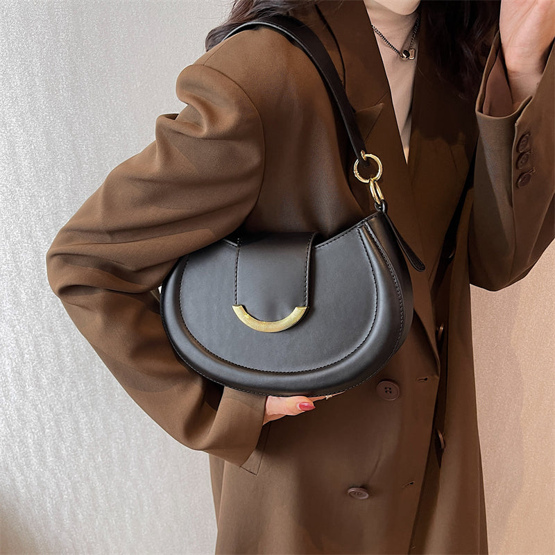 Crossbody Bag Faux Leather with Top Handle and Removable Strap