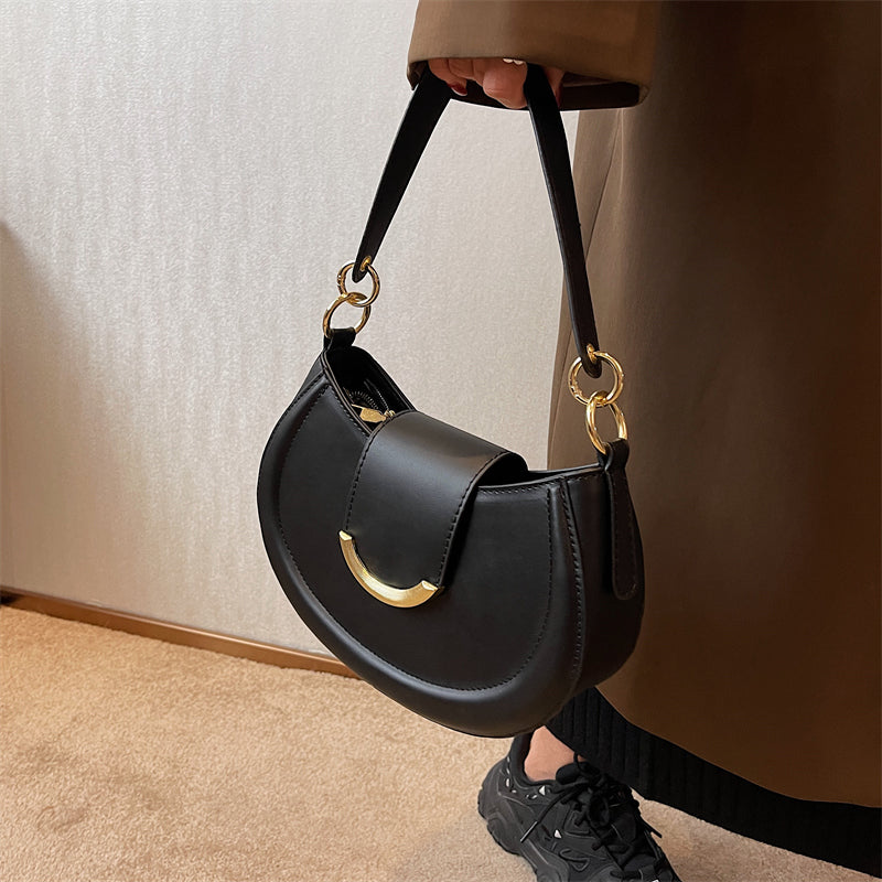 Crossbody Bag Faux Leather with Top Handle and Removable Strap