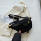 Belt Bag Corduroy with Faux Leather Trim and Removable Strap