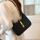 Shoulder Bag Faux Leather with Zip and Half-Chain Strap