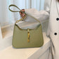 Shoulder Bag Faux Leather with Zip and Half-Chain Strap