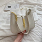 Shoulder Bag Faux Leather with Zip and Half-Chain Strap