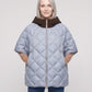 Quilted Cape Gilet with Knitted Hood