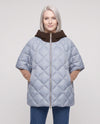Quilted Cape Gilet with Knitted Hood