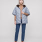 Quilted Cape Gilet with Knitted Hood