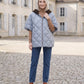Quilted Cape Gilet with Knitted Hood