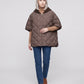 Quilted Cape Gilet with Knitted Hood
