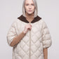 Quilted Cape Gilet with Knitted Hood