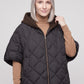 Quilted Cape Gilet with Knitted Hood