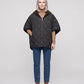 Quilted Cape Gilet with Knitted Hood