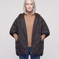 Quilted Cape Gilet with Knitted Hood