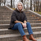 Quilted Cape Gilet with Knitted Hood