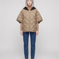Quilted Cape Gilet with Knitted Hood