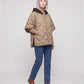 Quilted Cape Gilet with Knitted Hood
