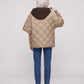 Quilted Cape Gilet with Knitted Hood