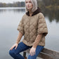 Quilted Cape Gilet with Knitted Hood