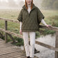 Quilted Cape Gilet with Half-Zip