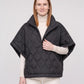 Quilted Cape Gilet with Half-Zip
