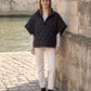 Quilted Cape Gilet with Half-Zip