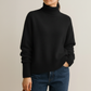 Fluffy Cotton Knit Roll Neck Jumper
