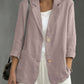 Blazer Linen Classic with Notched Lapel and Patch Pockets