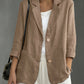 Blazer Linen Classic with Notched Lapel and Patch Pockets