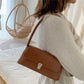 Shoulder Bag Faux Leather with Gold-Tone Hardware