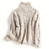Cashmere-Feel Wavy Pattern Jumper