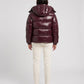 Short Shiny Hooded Puffer Jacket with Puffy Channels
