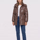 Shiny Puffer Jacket with Drawcord Waist