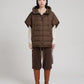 Sleeveless Puffer Cape Gilet with Hood