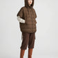 Sleeveless Puffer Cape Gilet with Hood