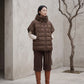 Sleeveless Puffer Cape Gilet with Hood