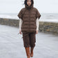 Sleeveless Puffer Cape Gilet with Hood
