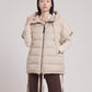Sleeveless Puffer Cape Gilet with Hood