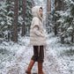 Sleeveless Puffer Cape Gilet with Hood