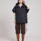 Sleeveless Puffer Cape Gilet with Hood