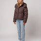 Short Puffer Jacket with Detachable Hood