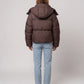 Short Puffer Jacket with Detachable Hood