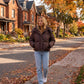 Short Puffer Jacket with Detachable Hood