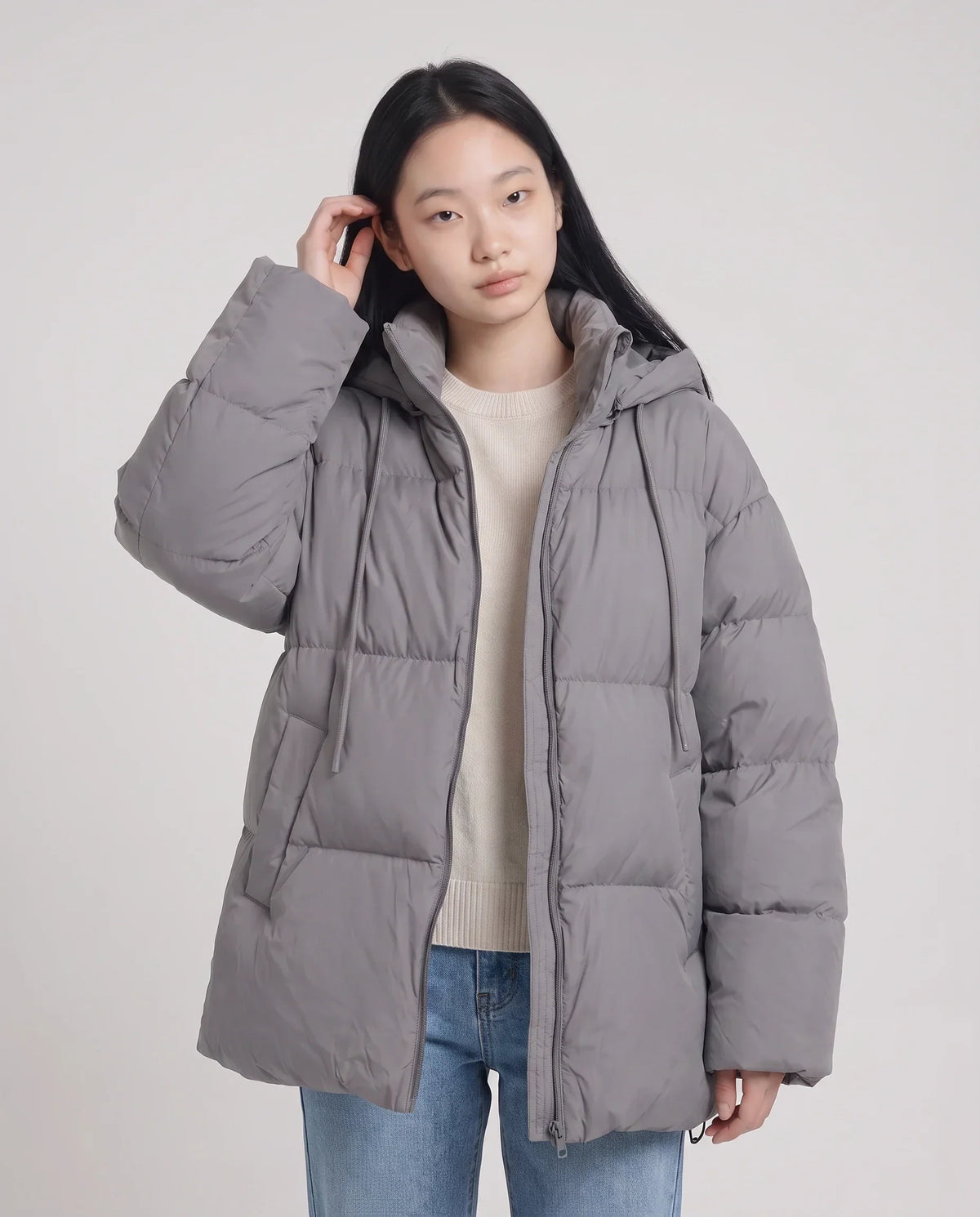 Oversized Hooded Quilted Puffer Jacket